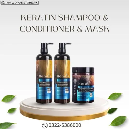 Keratin Hair Shampoo Conditioner Mask