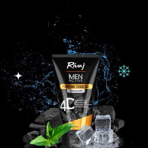 Rivaj Men Active Purifying Charcoal Face Wash in Pakistan